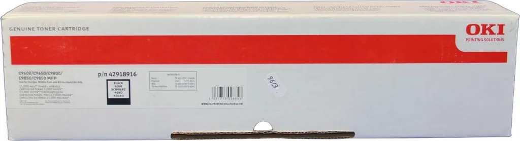 Toner Oki 42918916 noir pour bureautique et impression de volume