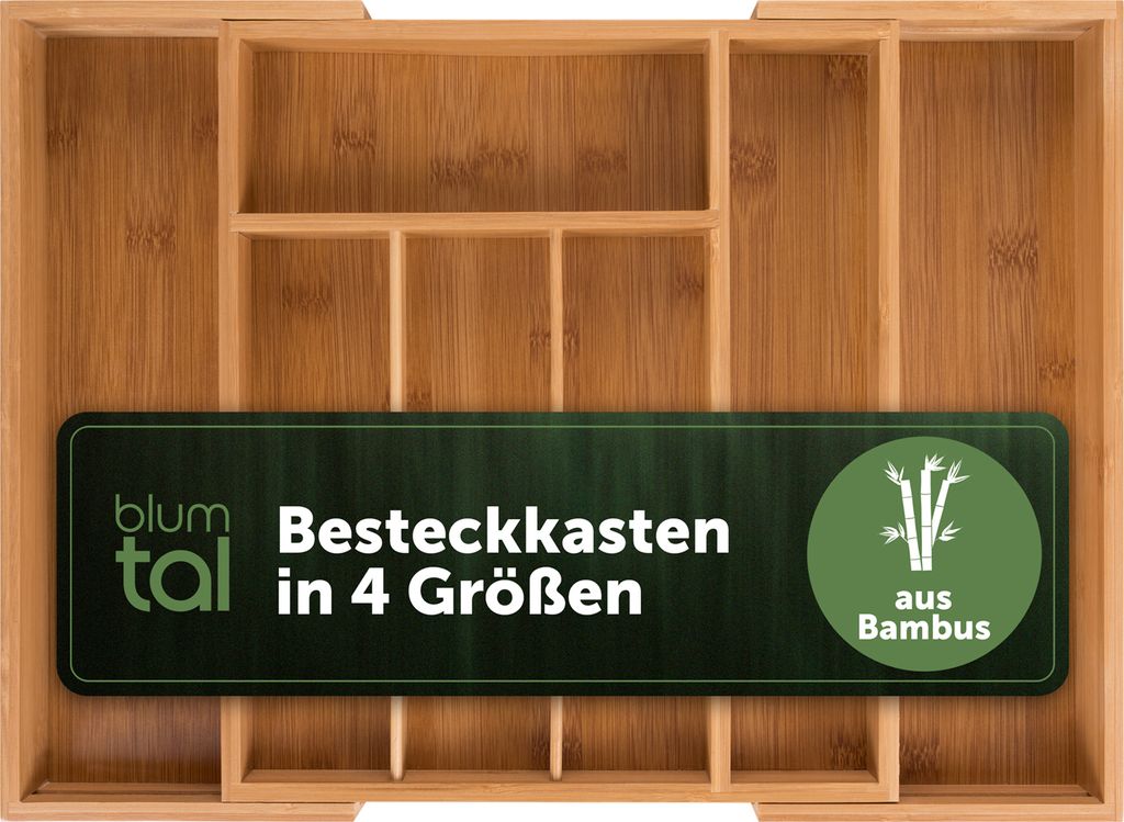 Blumtal Besteckkasten Schublade aus Bambus - Produktbild