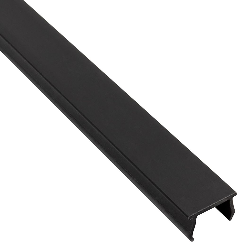 Abdeckungen für Alu-Profil Nut 8 - Typ-I - Typ-B - schwarz - 2m - 1 Stück