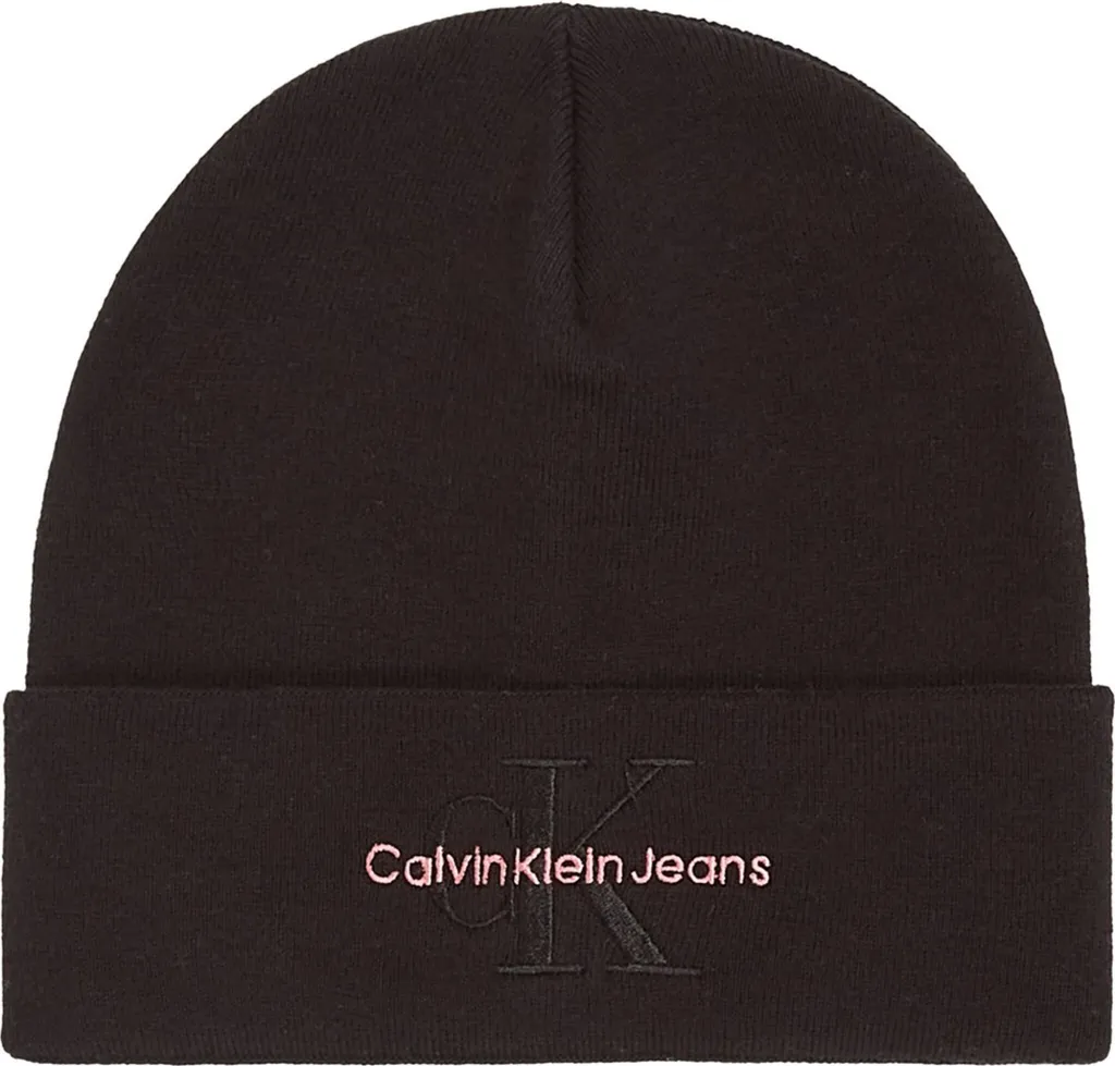 Bonnet noir avec logo brodé Calvin Klein Imono K60K61266801P chic
