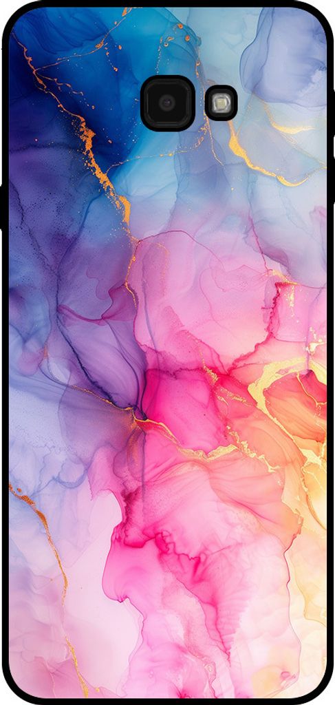 Smartphonica Handyhülle Geeignet für Samsung Galaxy J4 Plus mit Marmor-Druck - TPU zurück Abdeckung Fall Marmor-Design - Regenbogen