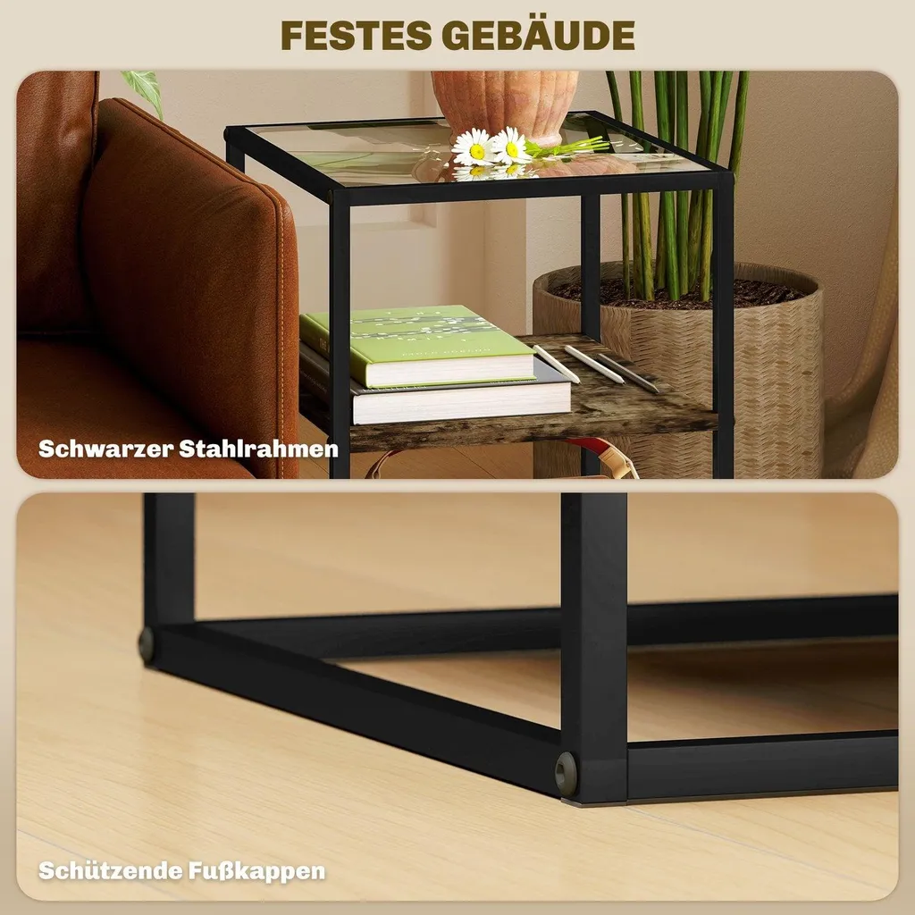 Petite table basse stable et robuste 3 niveaux pour gagner de l'espace - 7