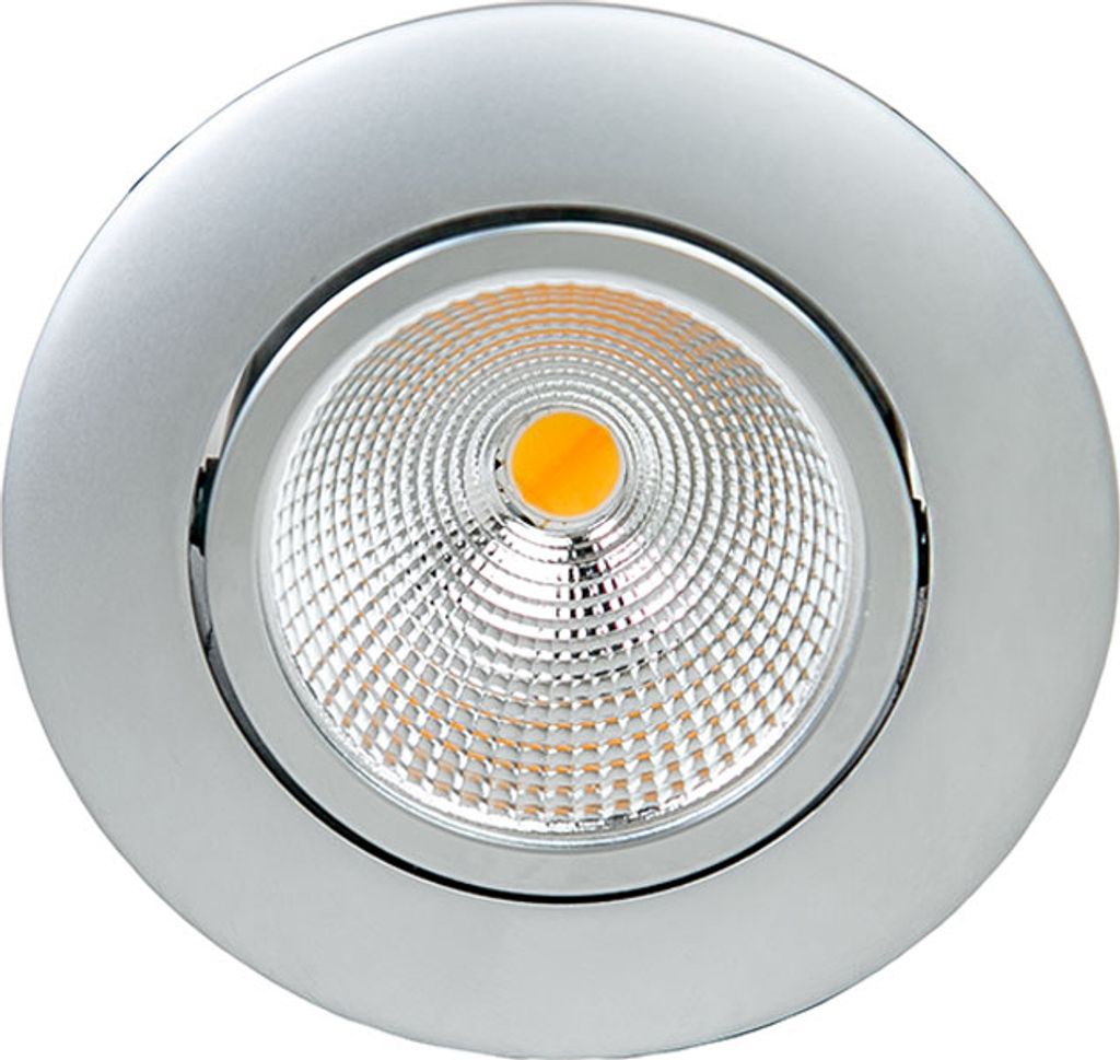 LED Downlight "A 5068 T Flat" 8W 930 (Warmweiß) Chrom matt dimmbar