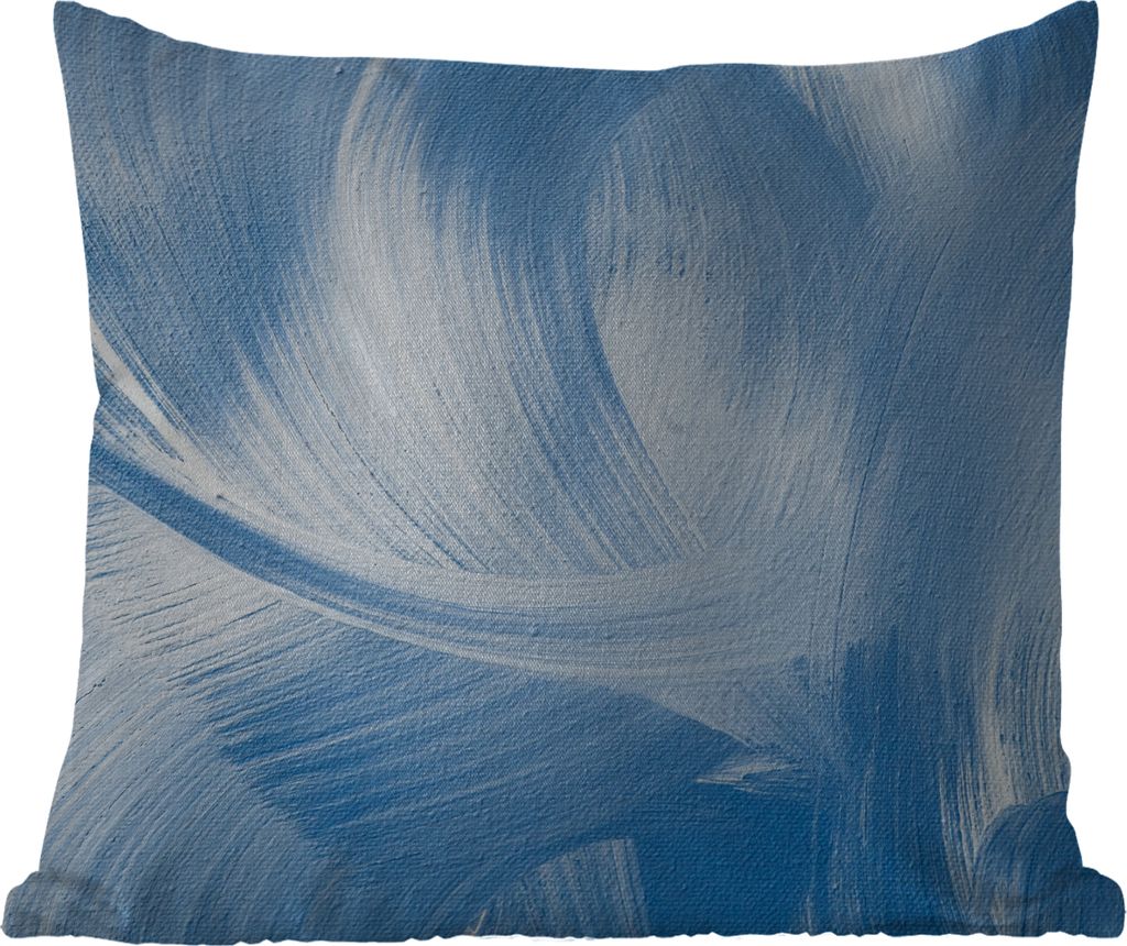 MuchoWow Outdoor Kissen - Blau - Acrylfarbe - Gestaltung - 50x50 cm - Wetterfest - Lounge Kissen - Komfortabel - Kissen mit Bild