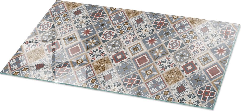 Mosaikmuster mit Ornamenten– Küchenarbeitsplatte – Glasplatte Küche – Glasarbeitsplatte – Küchenplatte Glas – Arbeitsfläche Glas – ...