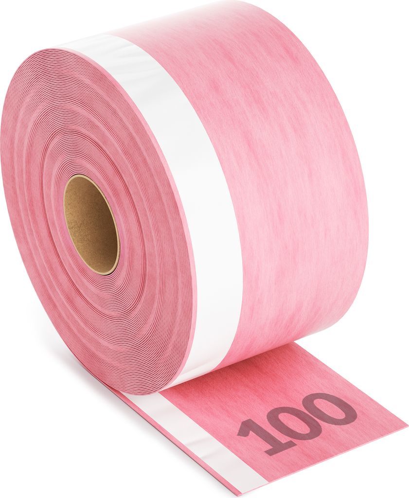 Isolbau Fensterband Rot 100 mm x 20 m Fensteranschlussband Fenster-Dichtband Innen & Aussen Luftdicht Schlagregendicht Diffusionsoffenes Anschlussb...