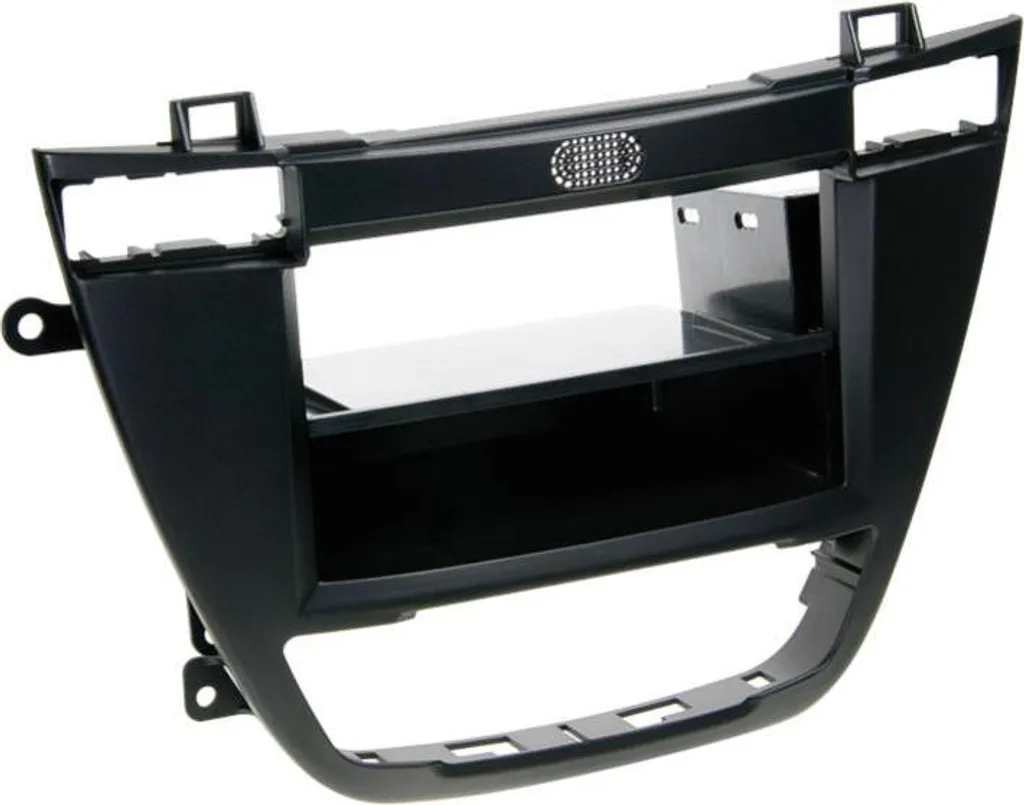Façade Autoradio Double DIN Noire Opel Insignia avec Compartiment Objet