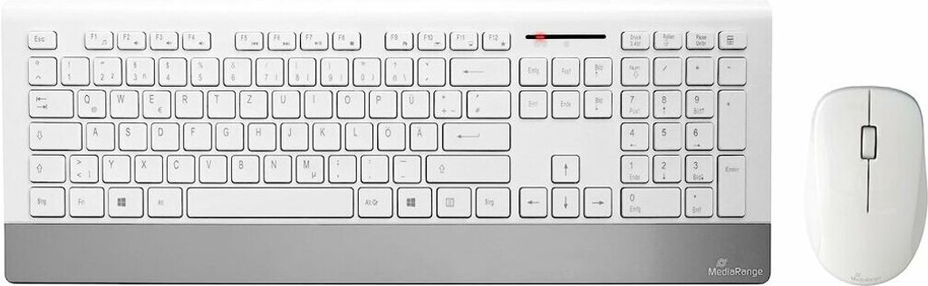 MediaRange Tastatur Highline wireless Set inkl. Maus weiss Produktbild 
