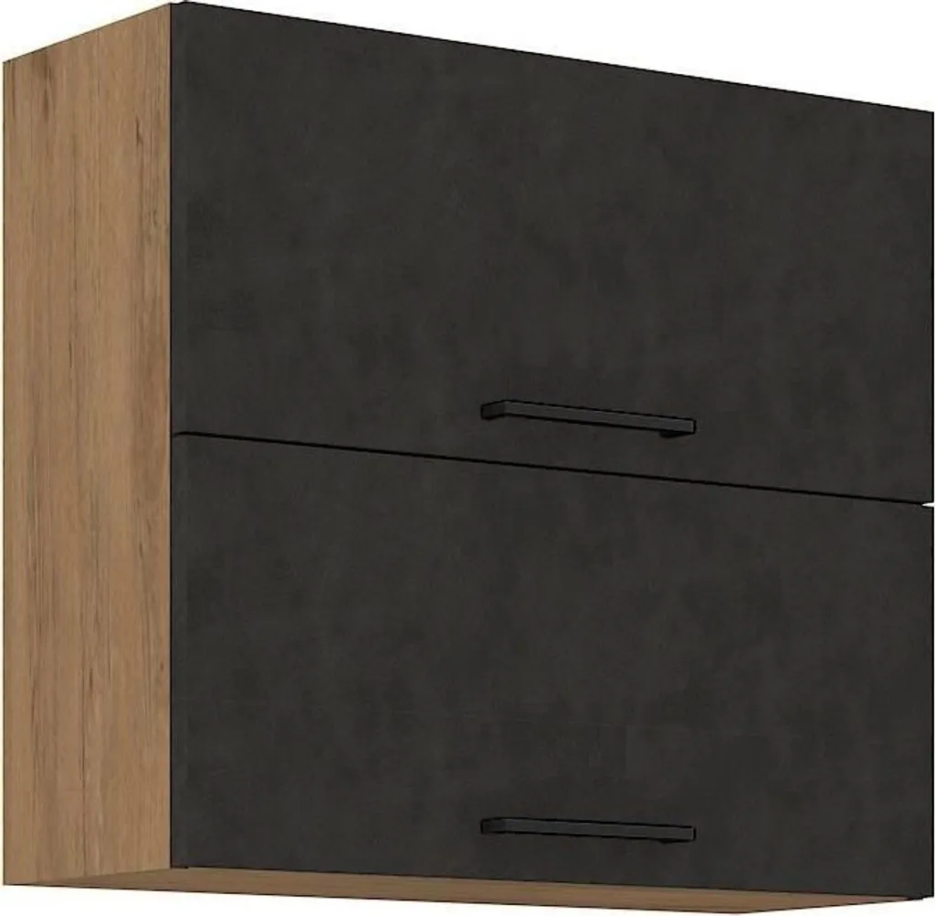 Mobile Pensile 2 Ante ROCK 80x72 Grigio Matera e Rovere Lancelot