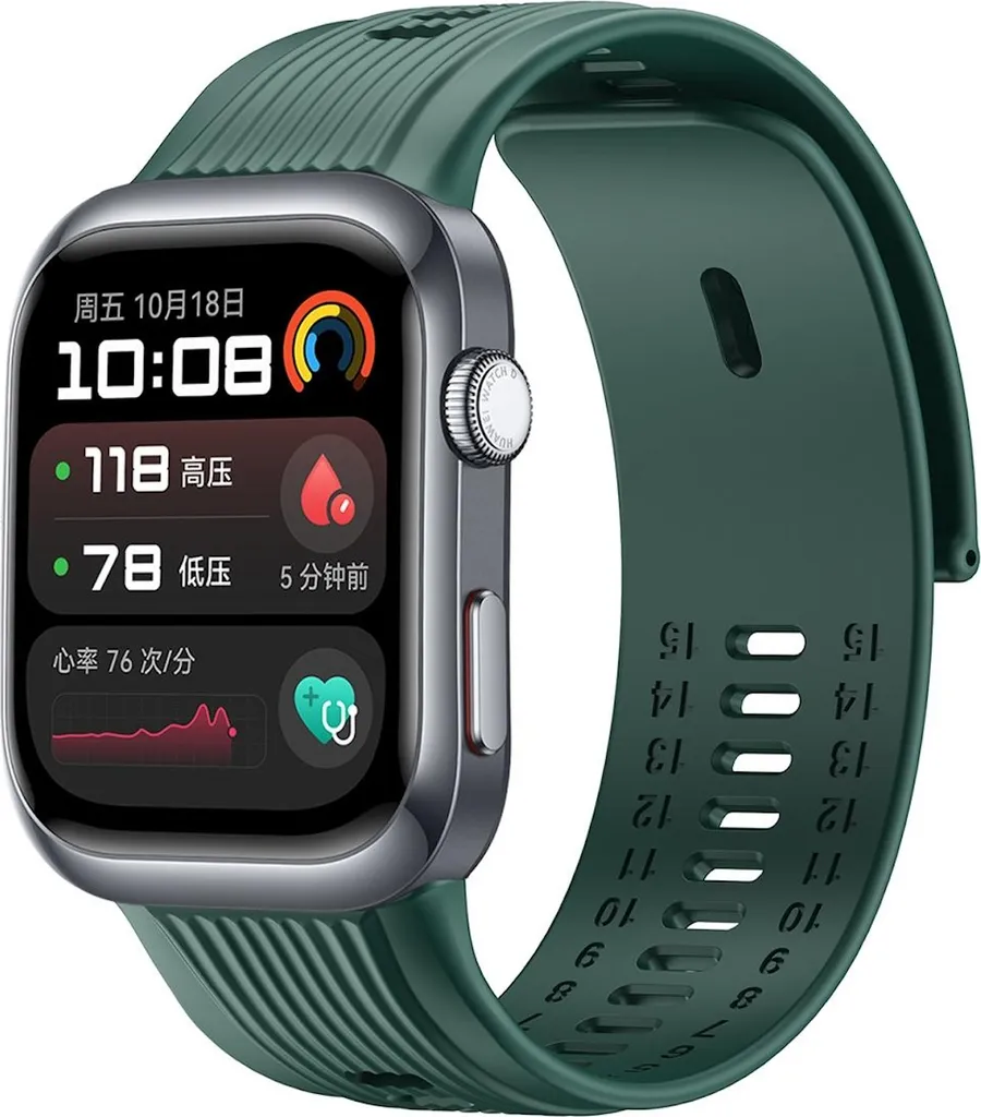Cinturino Huawei Watch D2 Silicone Traspirante Verde Scuro Premium