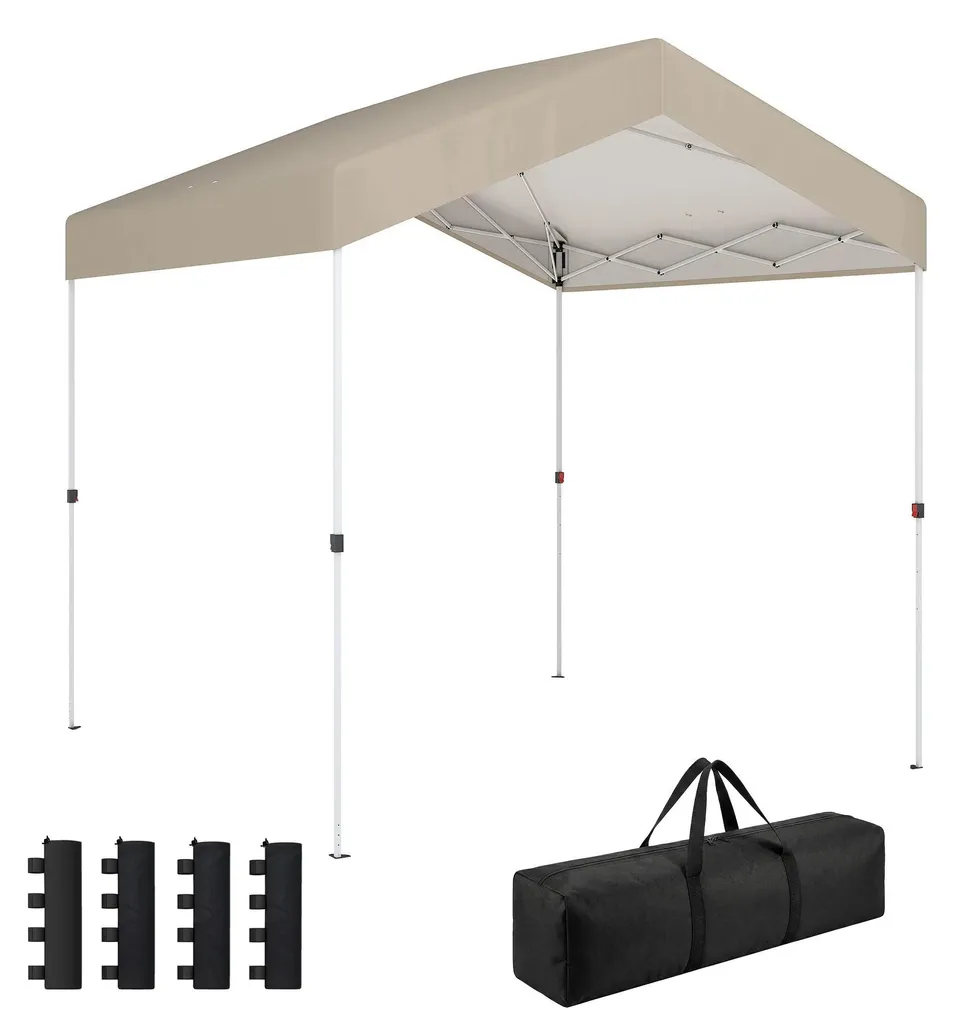 Tente Pop-up UPF 50+ Blanche 2,4m - Système Verrouillage Central Rapide