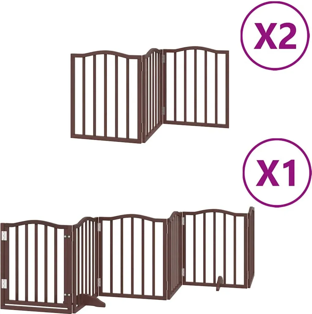 vidaXL Barriera Cani Pieghevole 12 Pannelli 600cm - Legno Pioppo Offerta