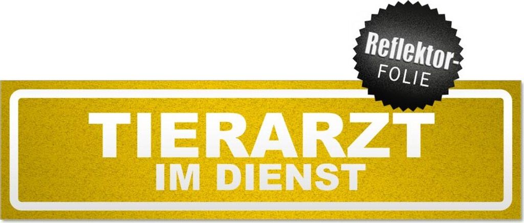 Tierarzt im Dienst invertiert Magnetschild Schild magnetisch