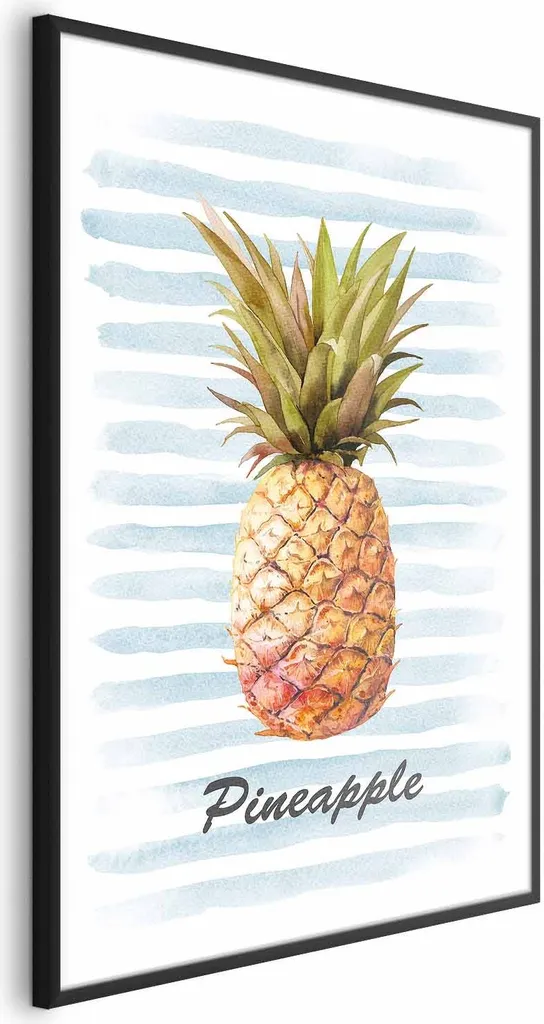 Poster Ananas 60x90 con Cornice Nera | Porta il Sole in Casa Tua