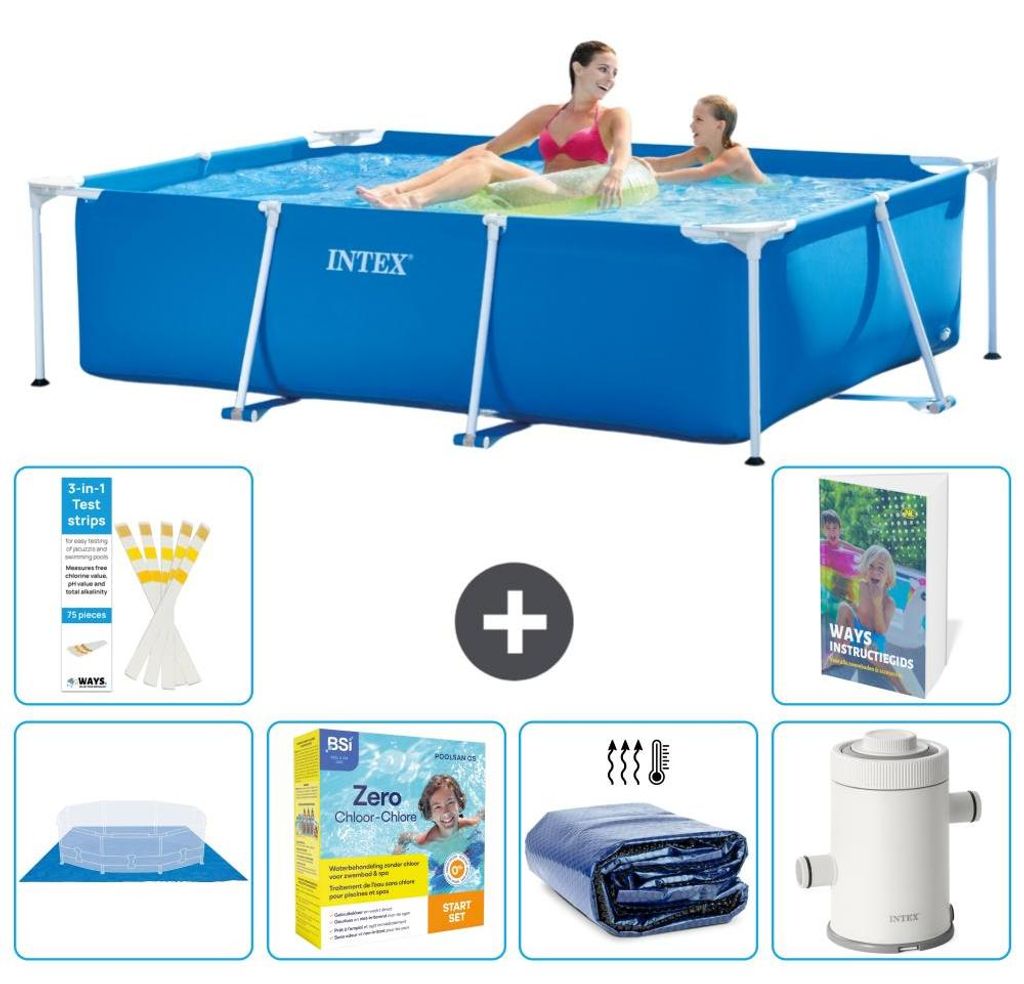 Rechteckiger Frame Pool - 220x150x60 cm - 7-teilig S71