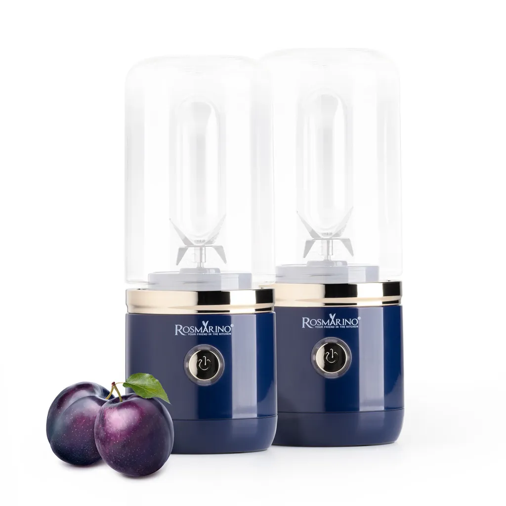 Set di 2 frullatori portatili Rosmarino NutriMax 2 GO - blu
