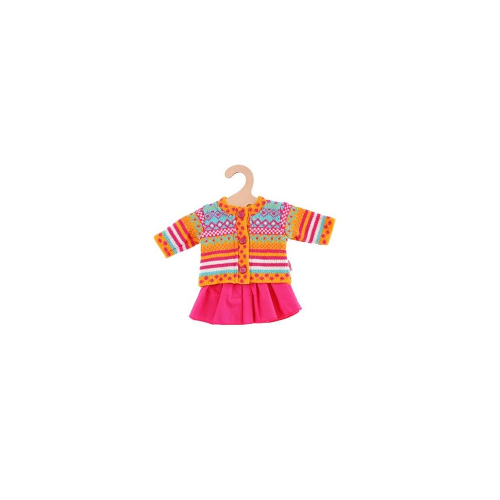 Heless Puppenkleidung Set Strickjacke und Rock Jolly 28-35 cm Puppen