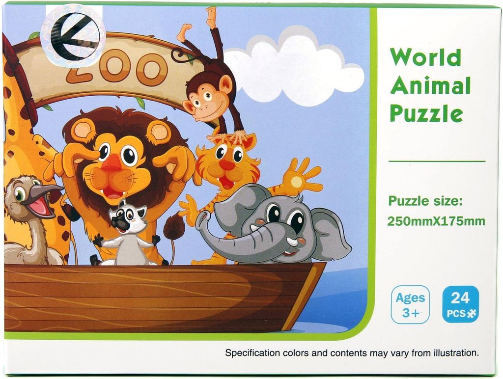 Zoo-Puzzle für Kinder, 24-teiliges Set
