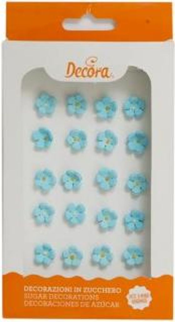 Zuckerblumen 30 Stück klein hellblau