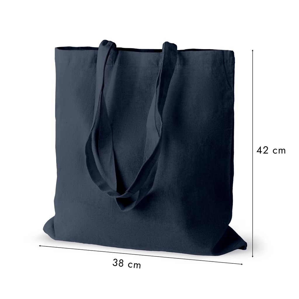 Granatowa torba bawełniana bio 38×42 cm – wytrzymała, Zdjęcie produktu 