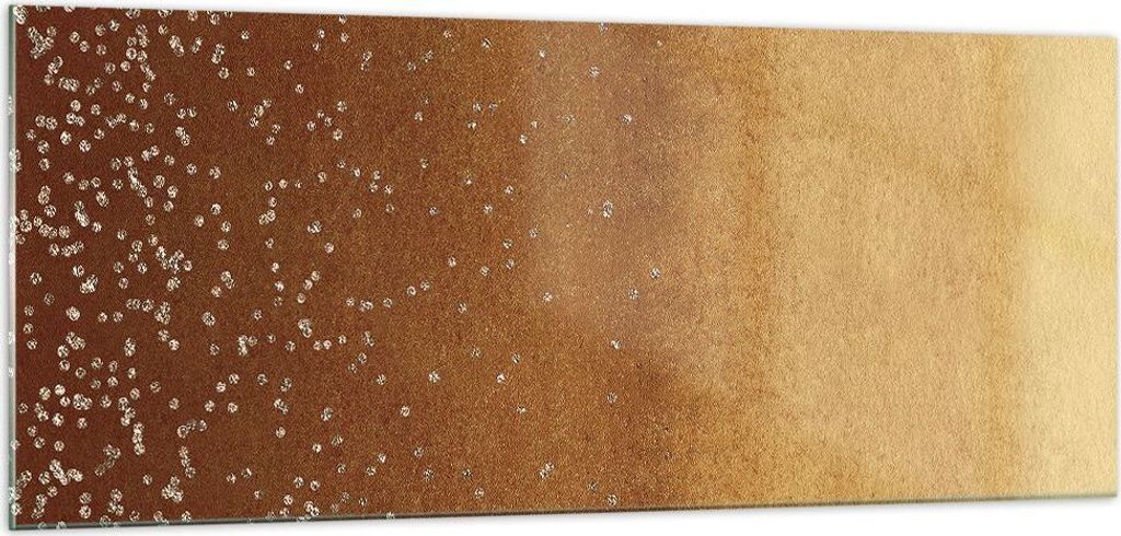 Bilder auf glas - Einteilig - Abstraktion Bier Gelb - 100x40cm - Glasbilder - Wandbilder - Bilder - zum Aufhängen bereit - Wanddekoration aus Glas...