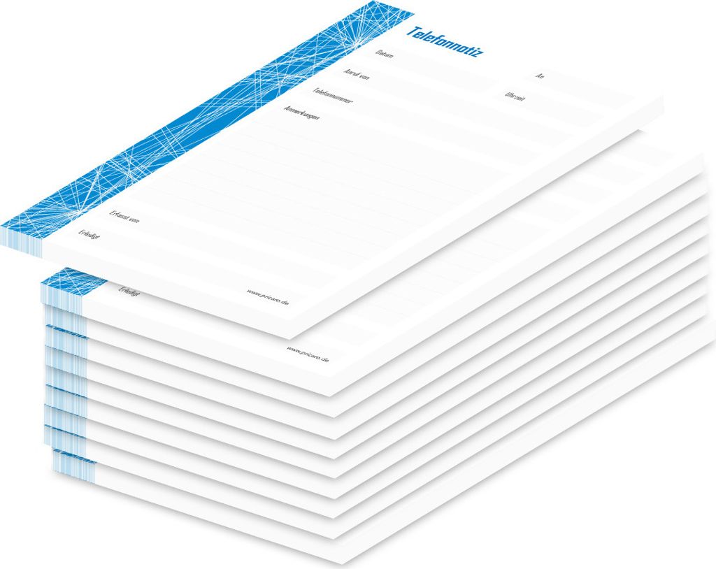 PRICARO Telefonnotizblock, A6, Vernetzung, 10 Stück Produktbild 