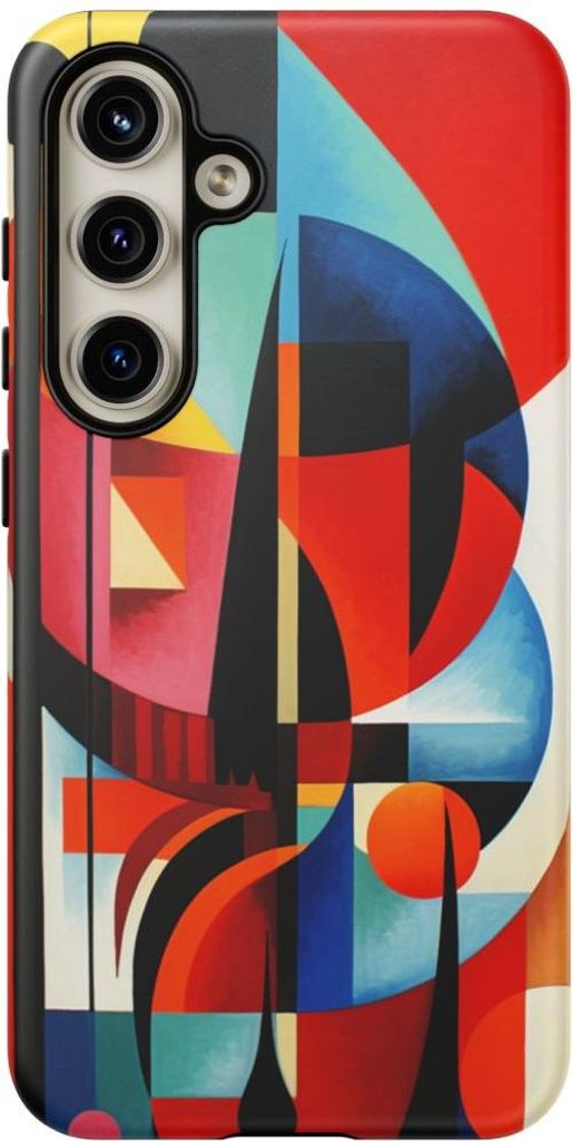 Abstrakte geometrische Komposition – Hülle Kompatibel mit Samsung Galaxy S24