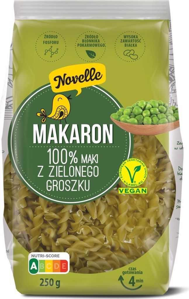 PASTA PROTEINES (RAISINS VERTS) FILLE 250 g - NOVELLE Image du produit 