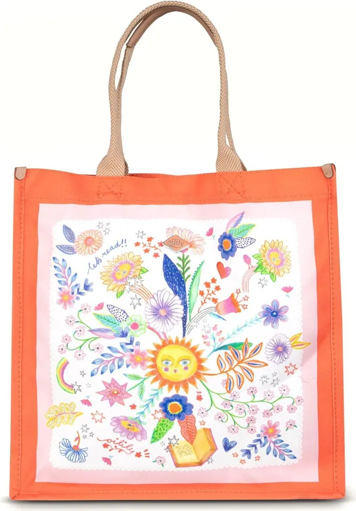 Oilily City Shopper Multicolor corail : sac cabas chic pour femme