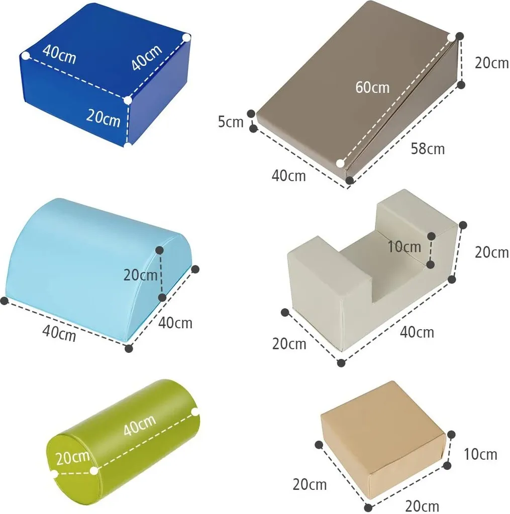 Grands Blocs de Construction en Mousse Souple 6 pcs - Sécurité et Confort Max