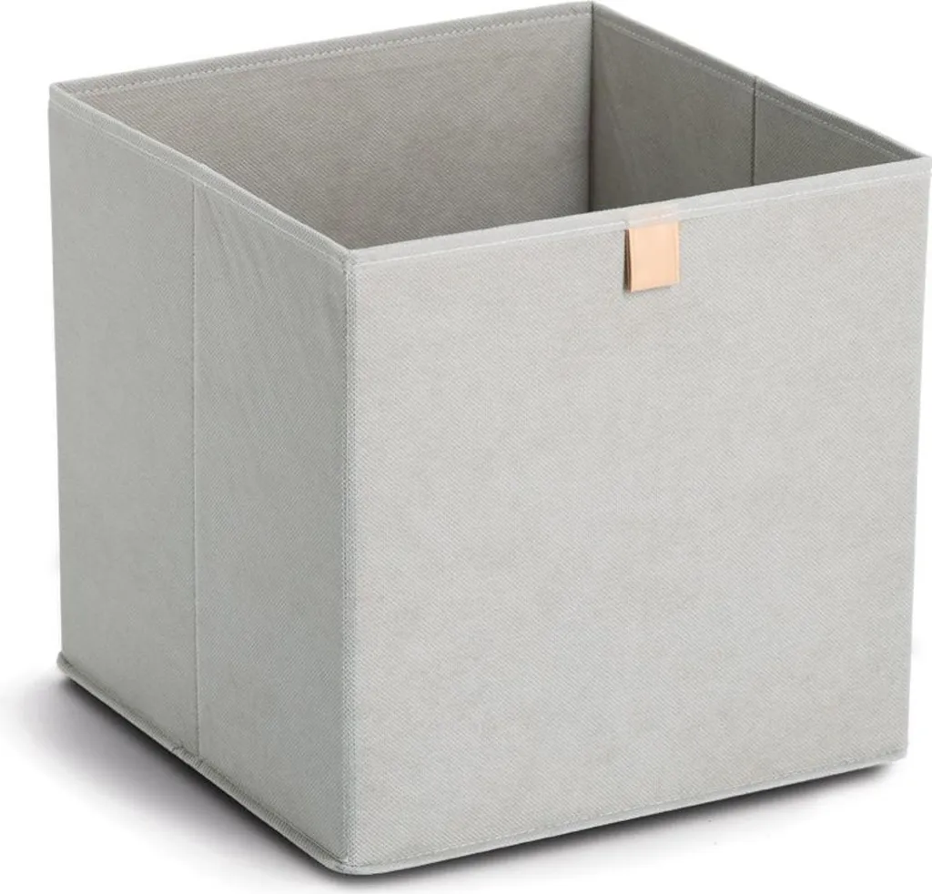 Boîte de rangement grise 32 cm pour organiser vos placards et bureaux