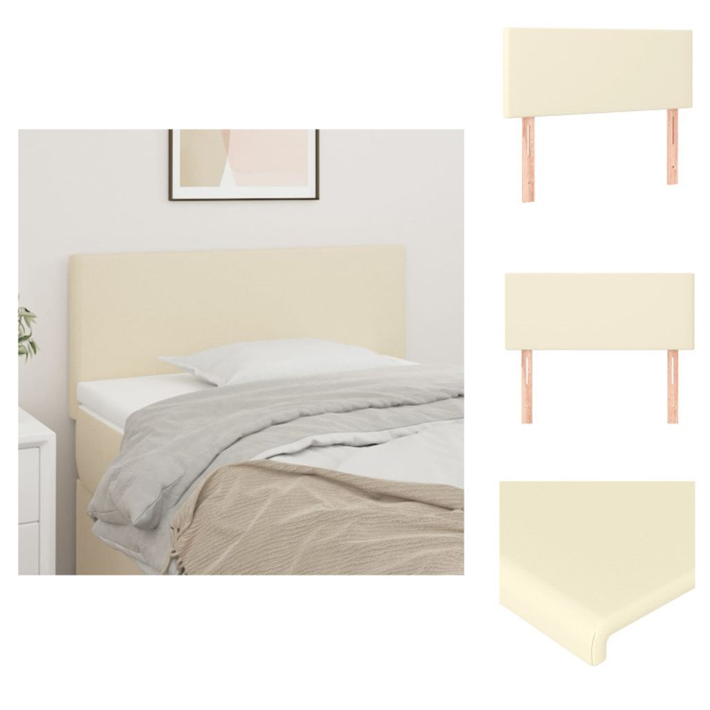 vidaXL Kopfteil Creme 90x5x78/88 cm Kunstleder - Kopf- & Fußenden