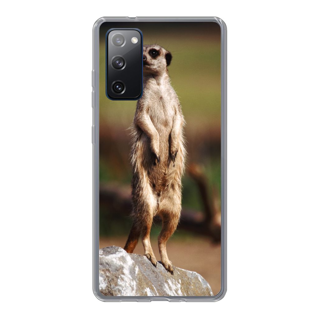 MuchoWow Handyhülle Schutzhülle Hülle für Samsung Galaxy S20 FE Erdmännchen - Tier - Spiel Silikon Softcase Handy Hülle - Abdeckung