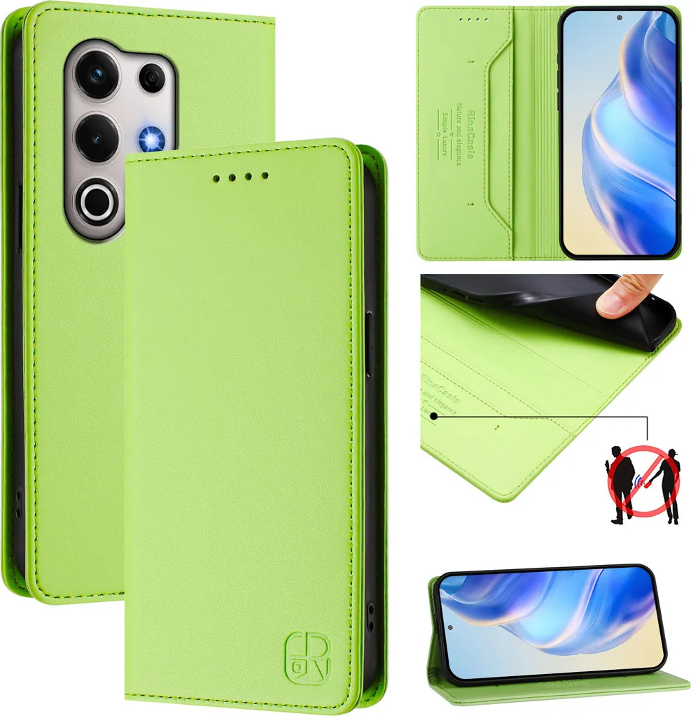 Custodia itel S25 Ultra Business Verde: Pelle e Funzione Stand