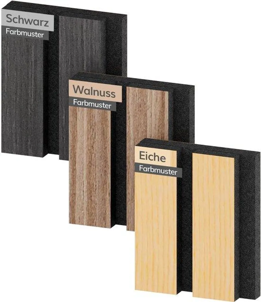 Panneaux muraux acoustiques noir et bois 1.9cm d'épaisseur hexagonaux
