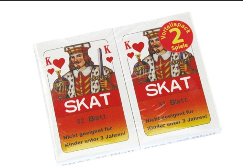 3er Set Skat Spielkarten 2x32 Skatblatt Kartonetui Produktbild 