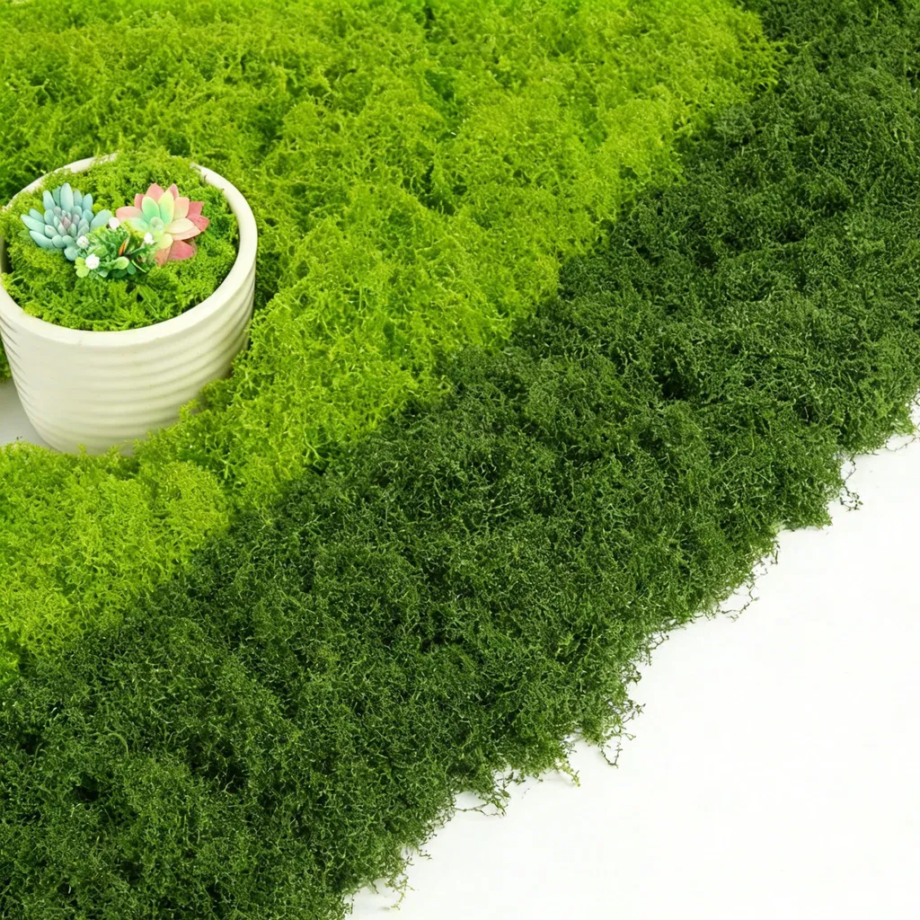 Mousse artificielle 300g sans entretien pour décor de jardin miniature