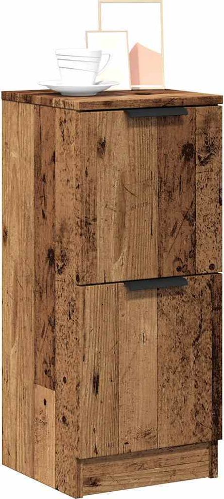 Maison Exclusive - Sideboards 2 Stk. Altholz-Optik 30x30x70 cm Holzwerkstoff