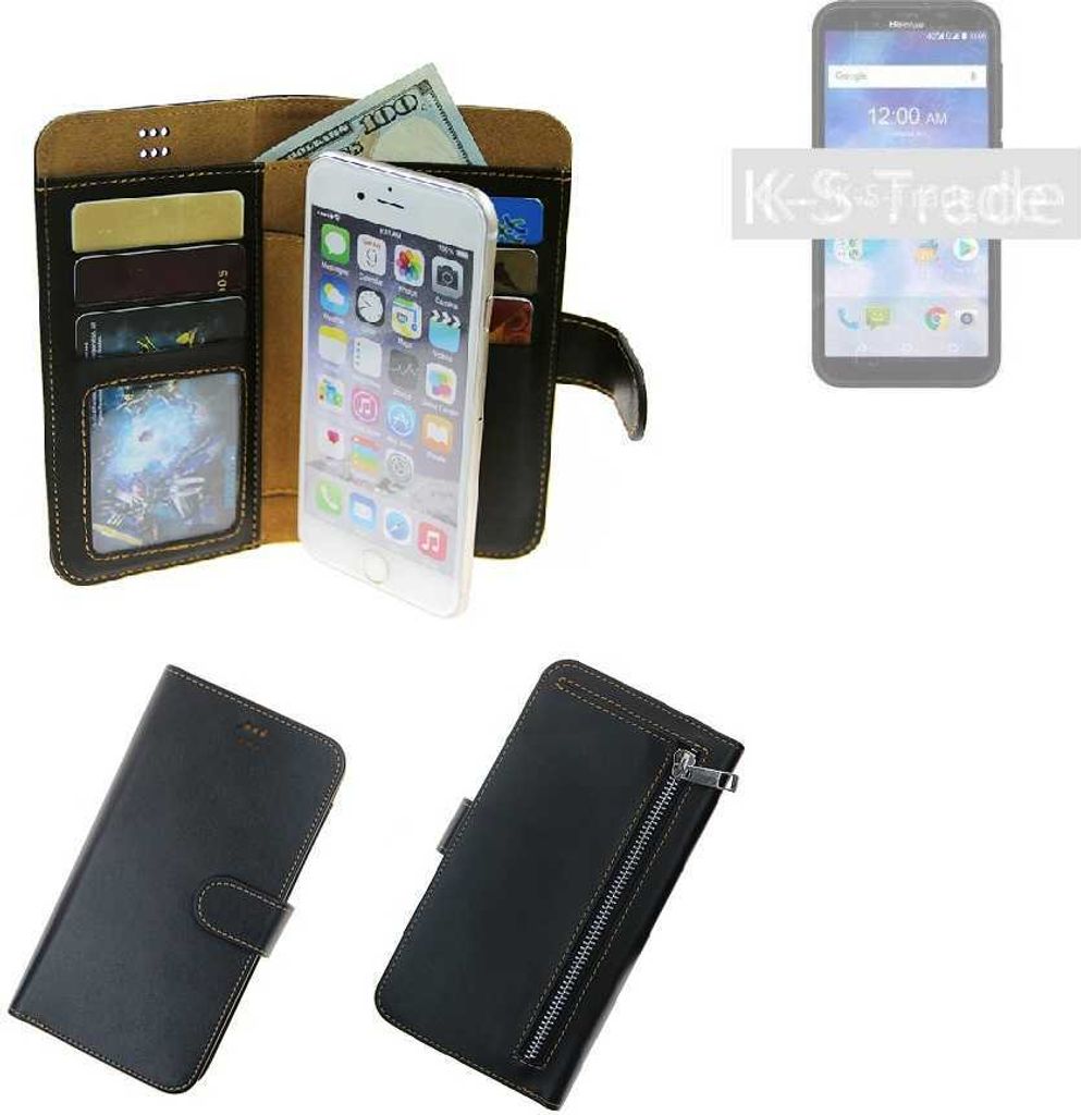 K-S-Trade Schutz Hülle kompatibel mit Sony Xperia 10 Klapphülle Case Phone cover Slim Handytasche Handy Hülle schwarz aus Kunstleder (1 Stk)