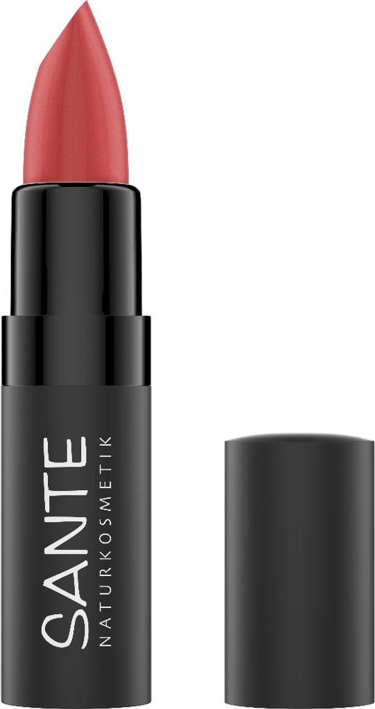 Sante Naturkosmetik Matte Lipstick 04 Pure Rosewood 4.5g with Organic Cocoa Butter