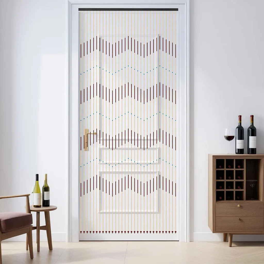 Tenda Perline Etnica 90x220 Macramè - Separatore Ambienti Onde