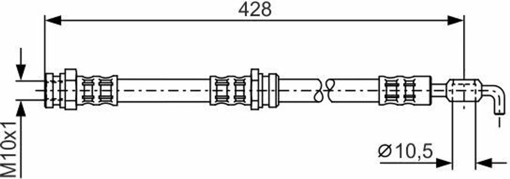 Bosch Bremsschlauch 1 987 476 966
