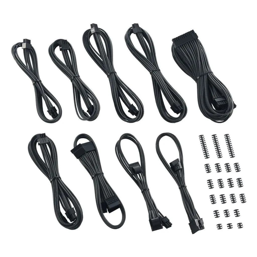 Kit Câbles Corsair AXi HXi RM pour Cable Management et Modding Carbon