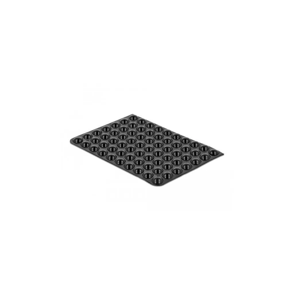 Delock Piedini in Gomma Neri 8x3mm 70 Pezzi - Paracolpi Adesivi Professionali