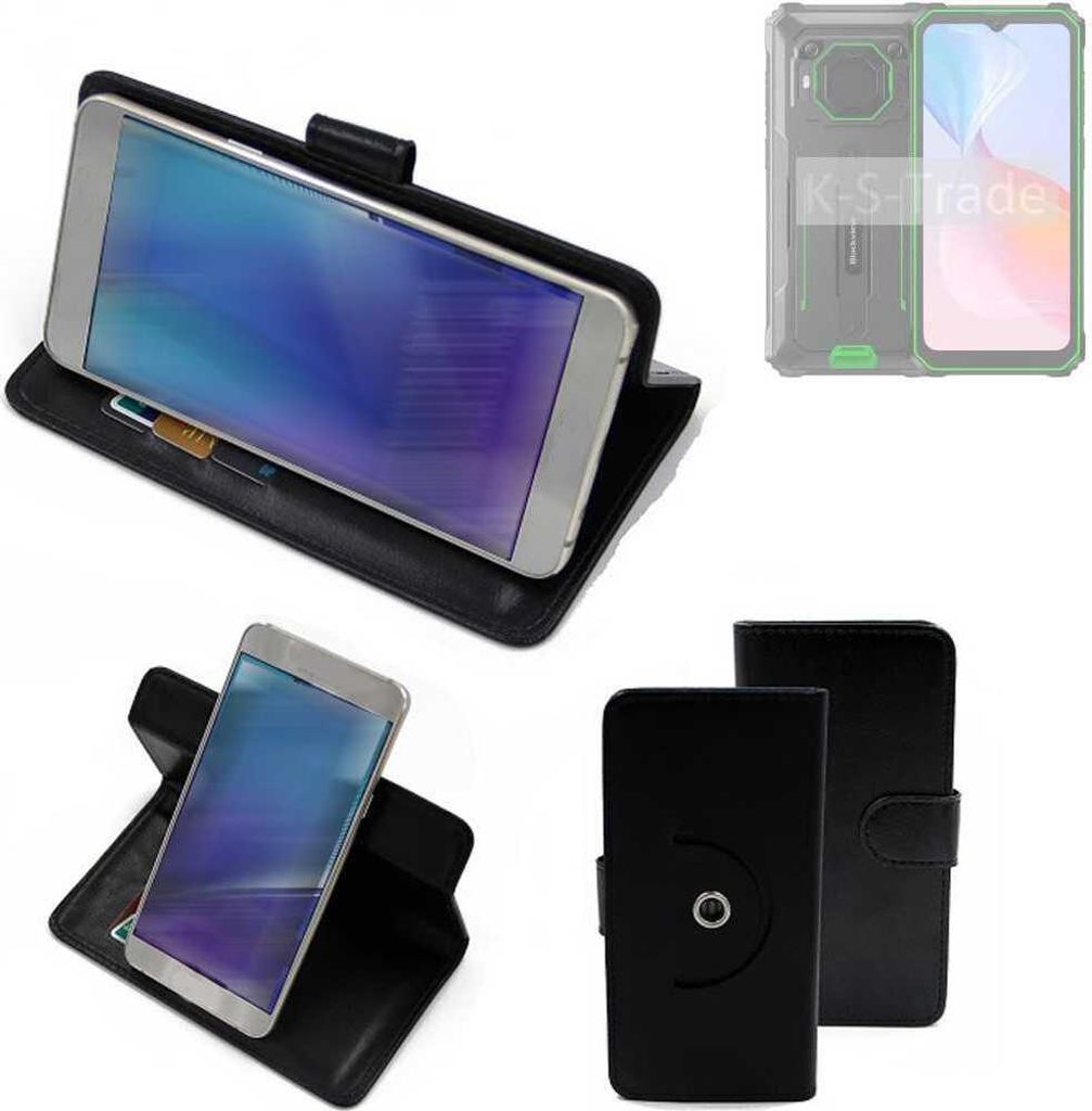 K-S-Trade Case Schutzhülle Handyhülle kompatibel mit Blackview BV6200 Pro Flipcase Smartphone Cover Handy Schutz Tasche Klapphülle Walletcase