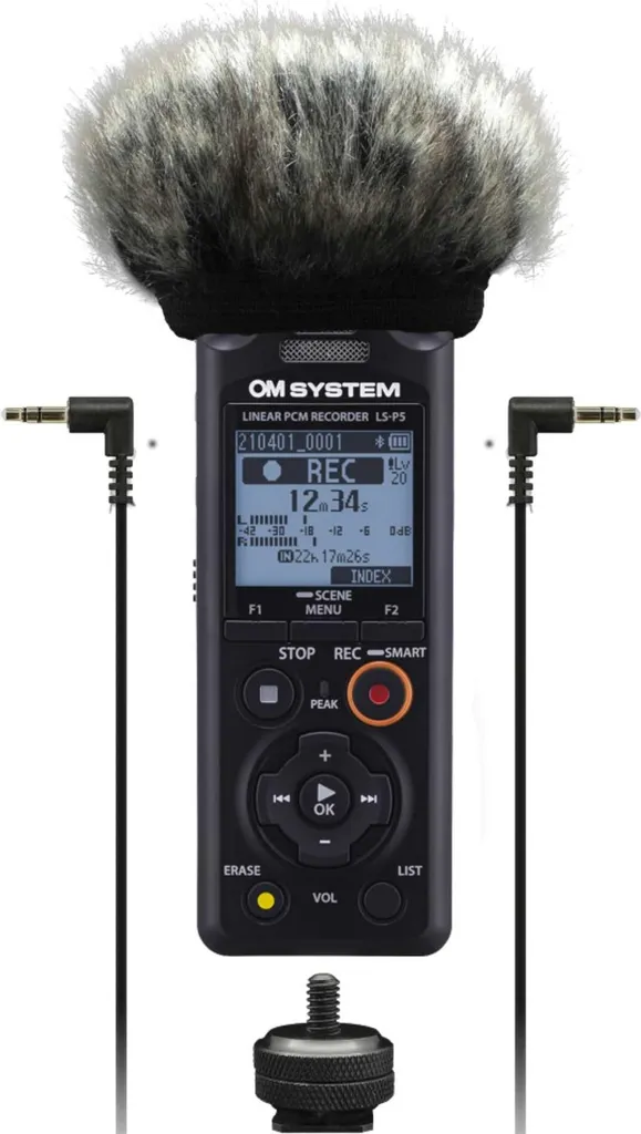 Dictaphone Professionnel OM System LS-P5 Kit avec Microphones TRESMIC II Noir