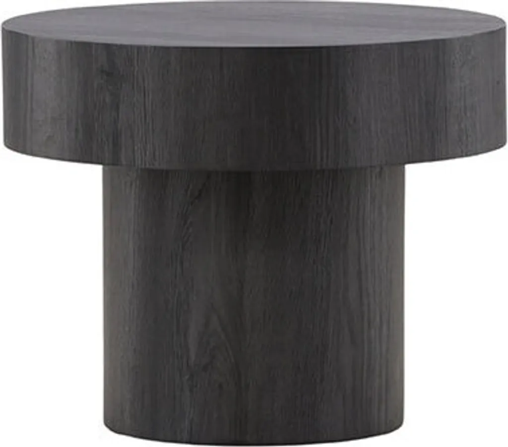 Table d'appoint Malung Ø50 cm noir mat - Mobilier d'angle en métal robuste