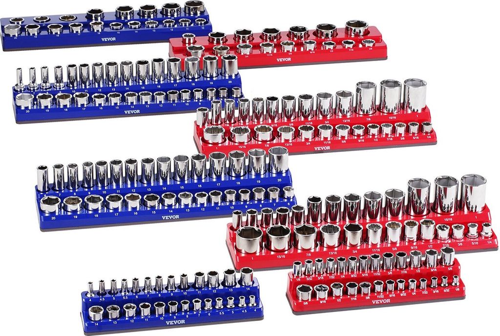Magnetischer Steckschlüssel-Organizer-Satz 8-teilig für SAE-Steckschlüssel