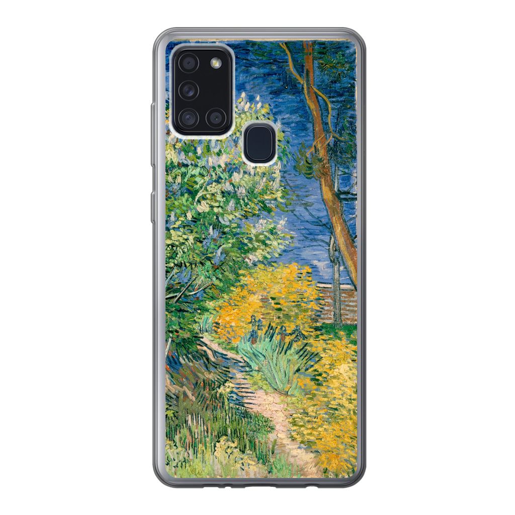 MuchoWow Handyhülle Schutzhülle Hülle für Samsung Galaxy A21s Die Büsche bei Arles - Vincent van Gogh Silikon Softcase Handy Hülle - Hartsc...