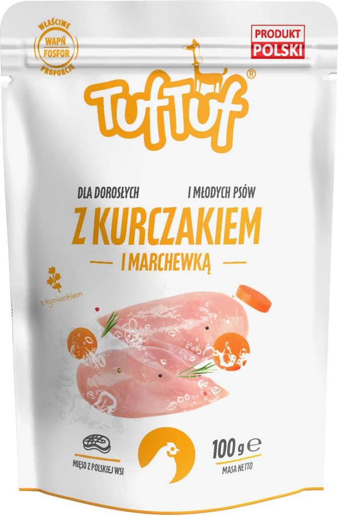 Hundefutter Hähnchen mit Möhren - Nassfutter Beutel 100 g - Produktbild 